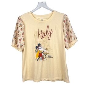 Disney Epcot World Showcase Italy T Shirt Top XL Mickey Mouse Graphic